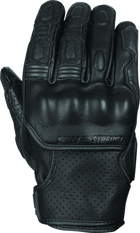 Speed and Strength Twist of Fate Leather Gloves Black - Large