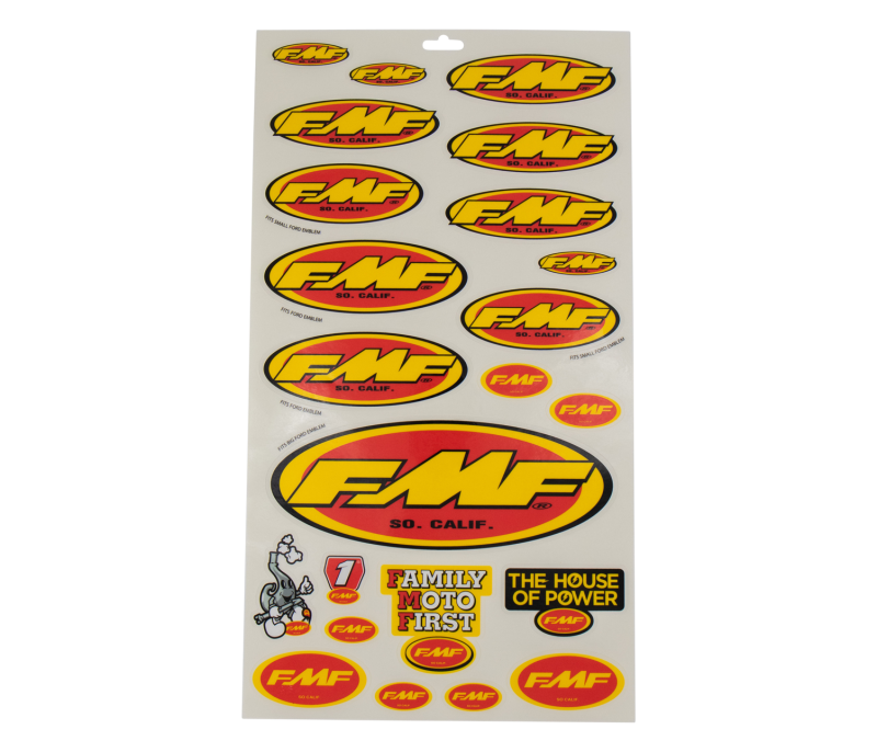 FMF Racing Assorted Sticker Sheet 014800