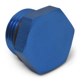 Russell Performance -6 AN Straight Thread Plug (Blue)