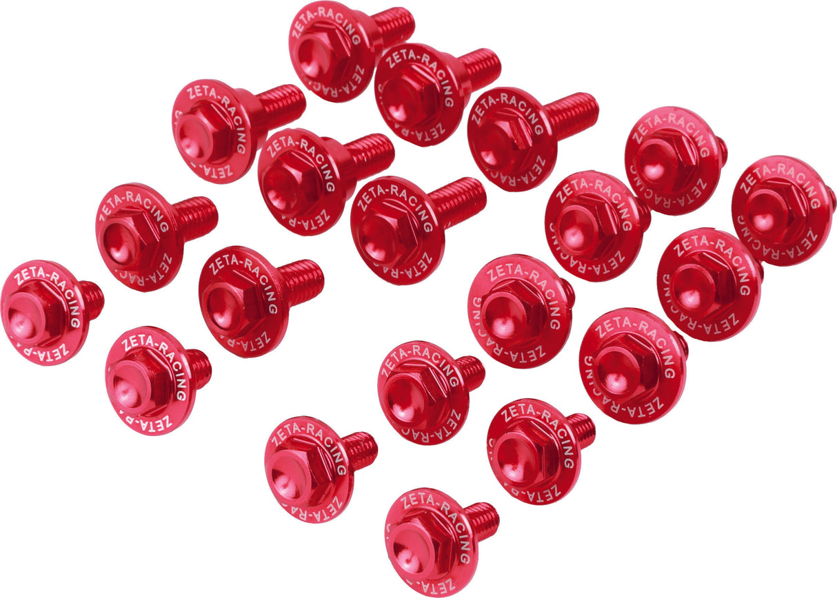 ZETA Aluminum Bolt Kit Red ZE88-5252