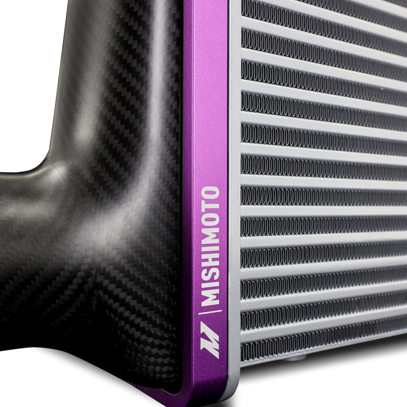 Mishimoto Universal Carbon Fiber Intercooler - Gloss Tanks - 450mm Black Core - S-Flow - G V-Band