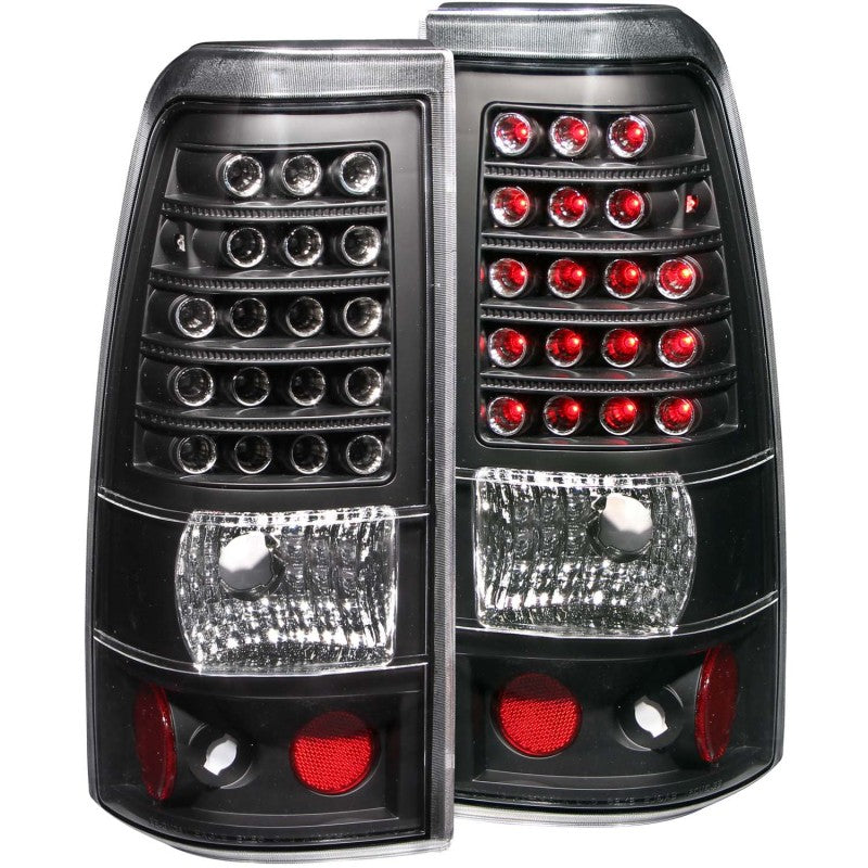 ANZO 1999-2007 Chevrolet Silverado 1500 LED Taillights Black 311012