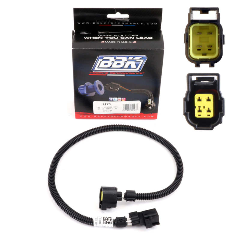 BBK 07-11 Jeep Wrangler 3.8L O2 Sensor Wire Harness Extension (1pc) 24 for BBK Long Tubes 4050/40500 1123