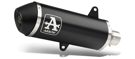 Arrow Sym Cruisym 125 '18 Homologated Aluminium Dark Urban Exhaust With Black Stainless Steel End Cap For Arrow Collec  53527ann