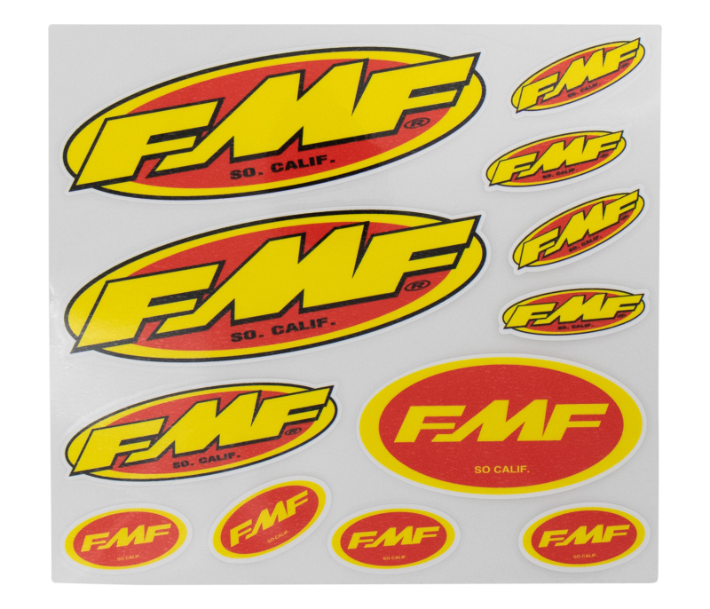 FMF Racing 5In Jersey Sticker (Yel/Red) (50 Pack) 012498