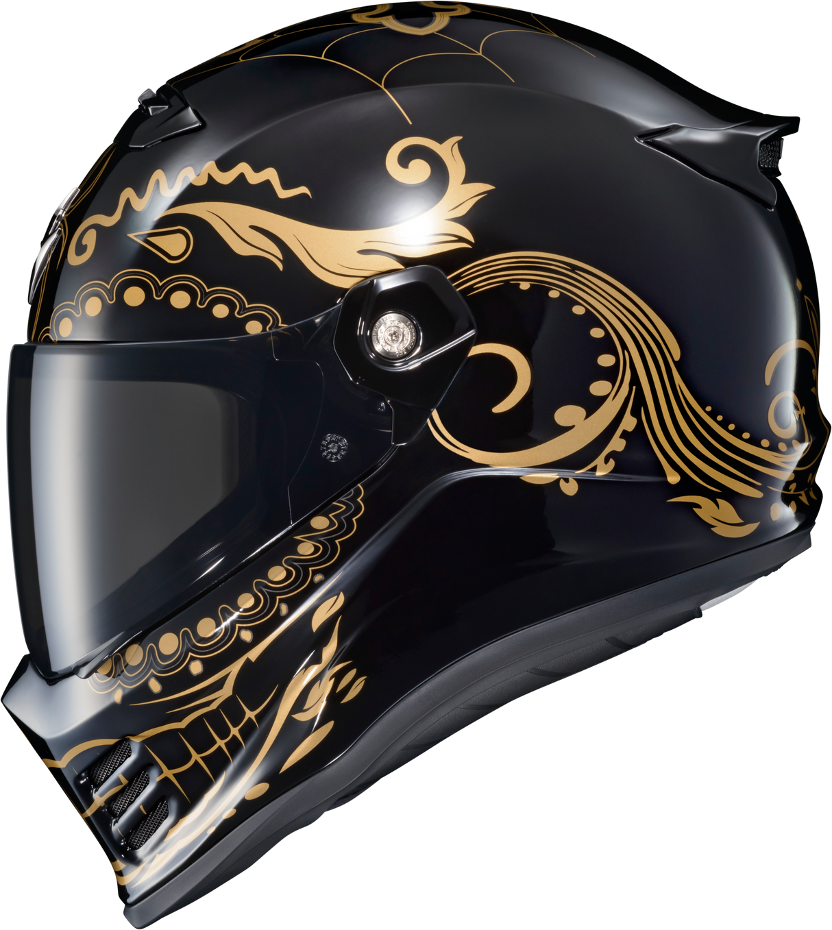 SCORPION EXO Covert Fx Full Face Helmet El Malo Gold/Gloss Black 3x CFX-1218