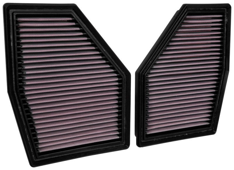 K&N 2020 BMW M550i 4.4L V8 Replacement Air Filter (2 Per Box) 33-3155