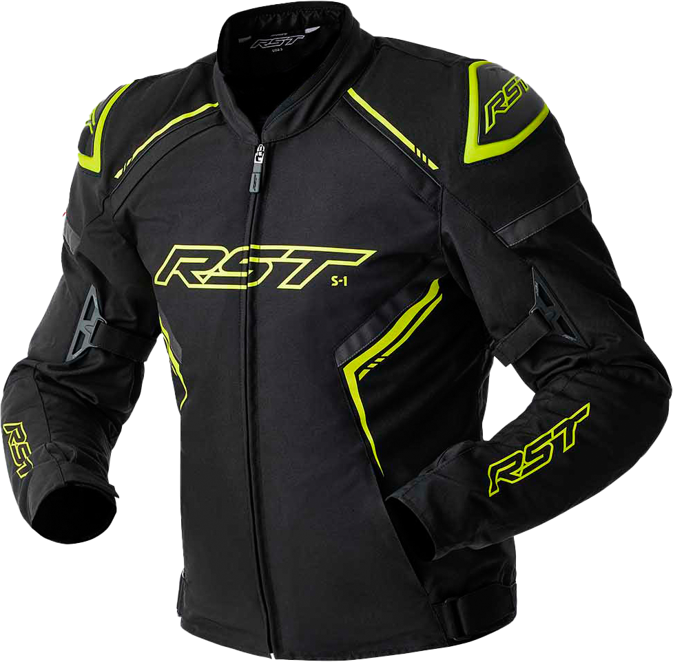 RST S1 D3o Textile Jacket Black/Grey/Flo Yel 2x 103614F.YEL-48