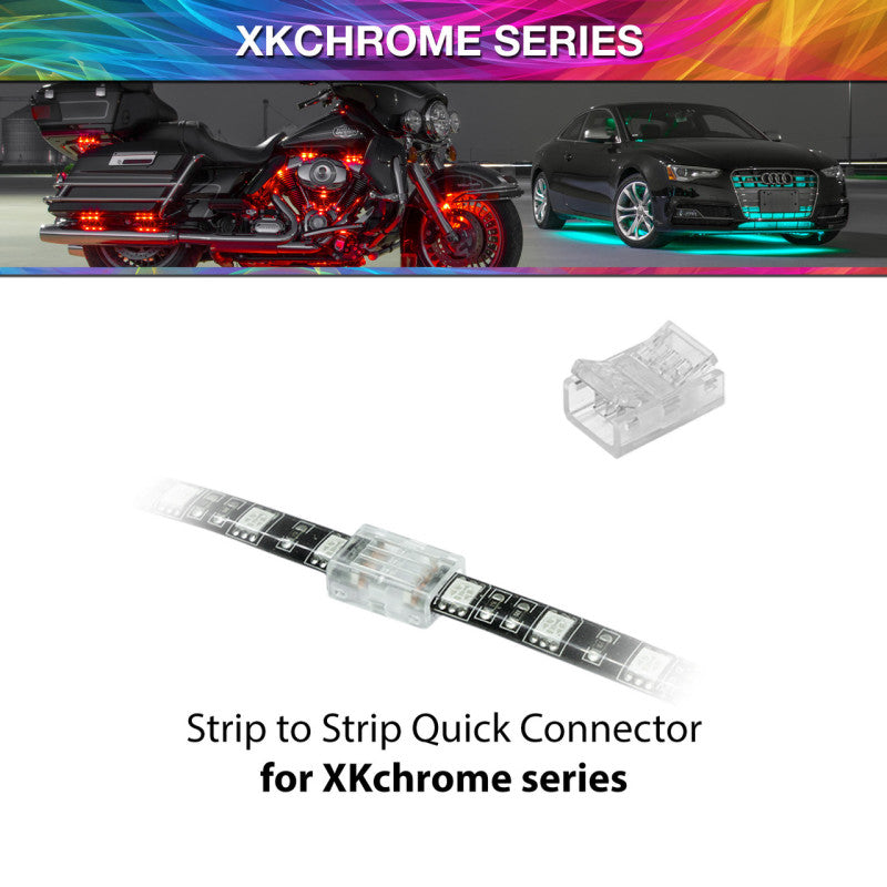 XK Glow 4 Pin Quick Connector- Strip to Strip XKchrome XK-4P-CNT-SS