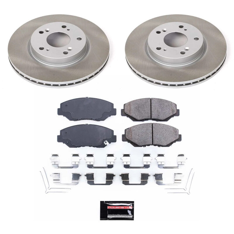 Power Stop 13-14 Honda Fit Front Semi-Coated Rotor Kit