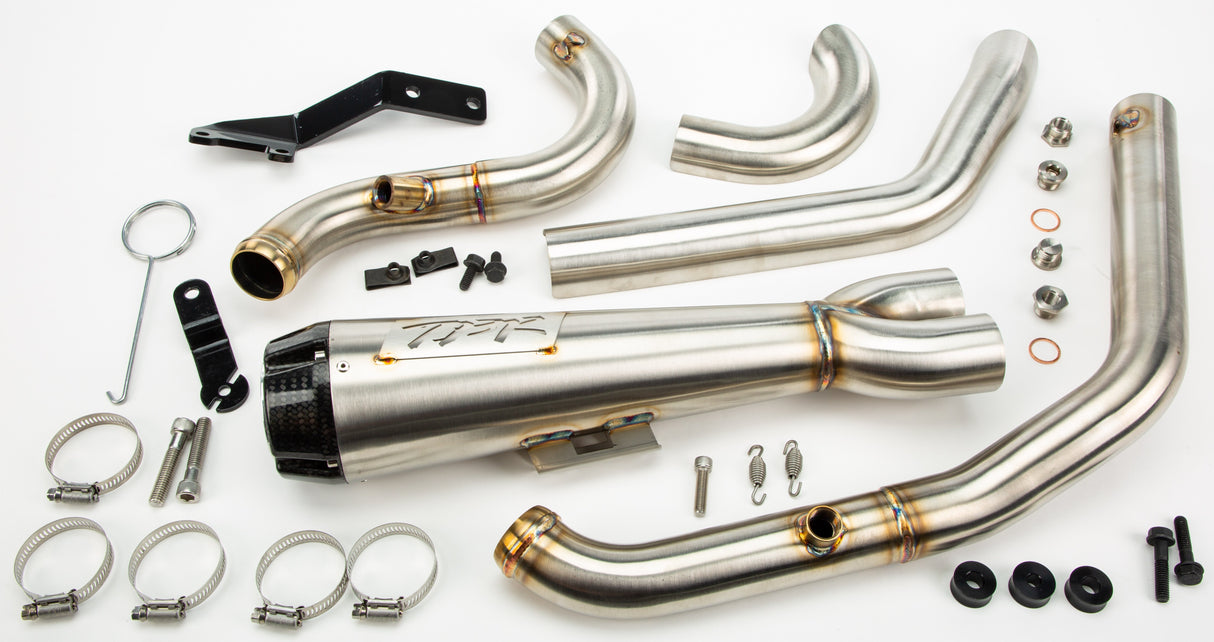 TBR Comp S 2in1 Exhaust Flsb/Flhc Brushed W/Cf End Cap 005-4960199-SG