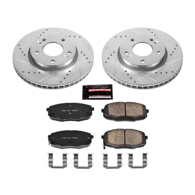 Power Stop 10-13 Kia Forte Front Z23 Evolution Sport Brake Kit