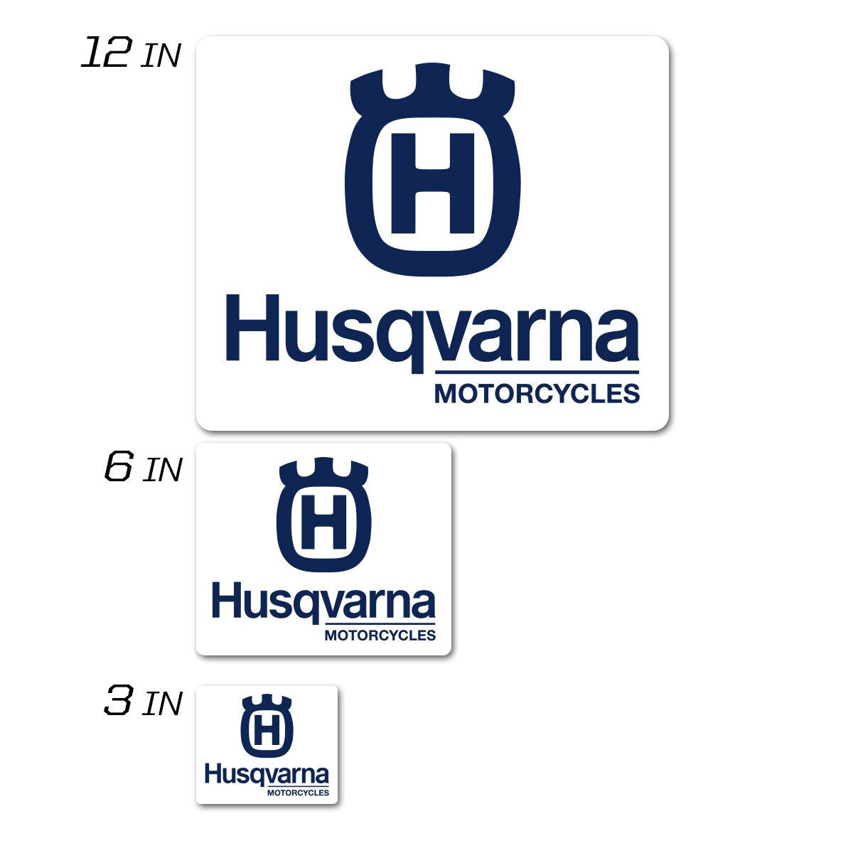 D-COR Husqvarna Icon Decal 3" Square 40-70-108