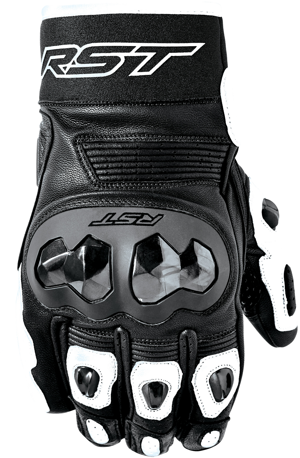 RST Freestyle 3 D3o Glove Black/White Leather Lg 103668WHI-10