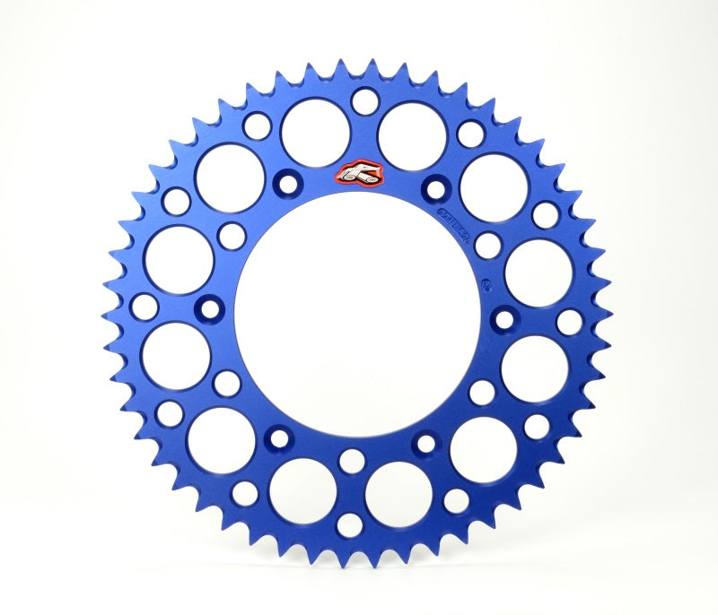 Renthal 02-22 Suzuki RM 85/ 93-18 Yamaha YZ80/YZ 85 Rear Grooved Sprocket - Blue 428-47P Teeth 121U-428-47GPBU