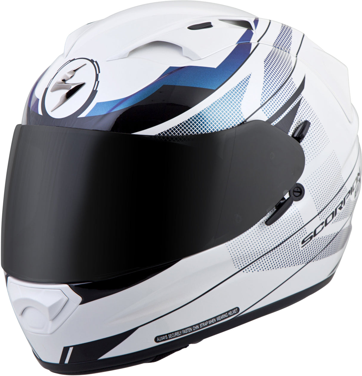 SCORPION EXO Exo-T1200 Full Face Helmet Mainstay White/Blue Lg T12-4605