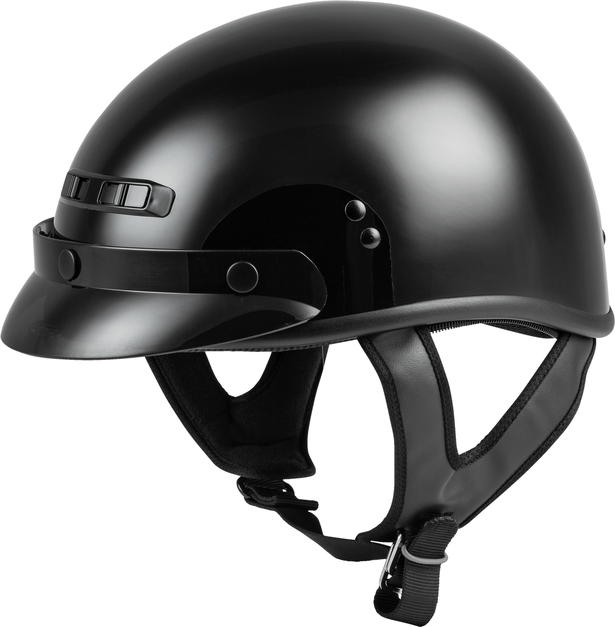 GMAX Gm-35 Half Helmet Full Dressed Black Md G1235025