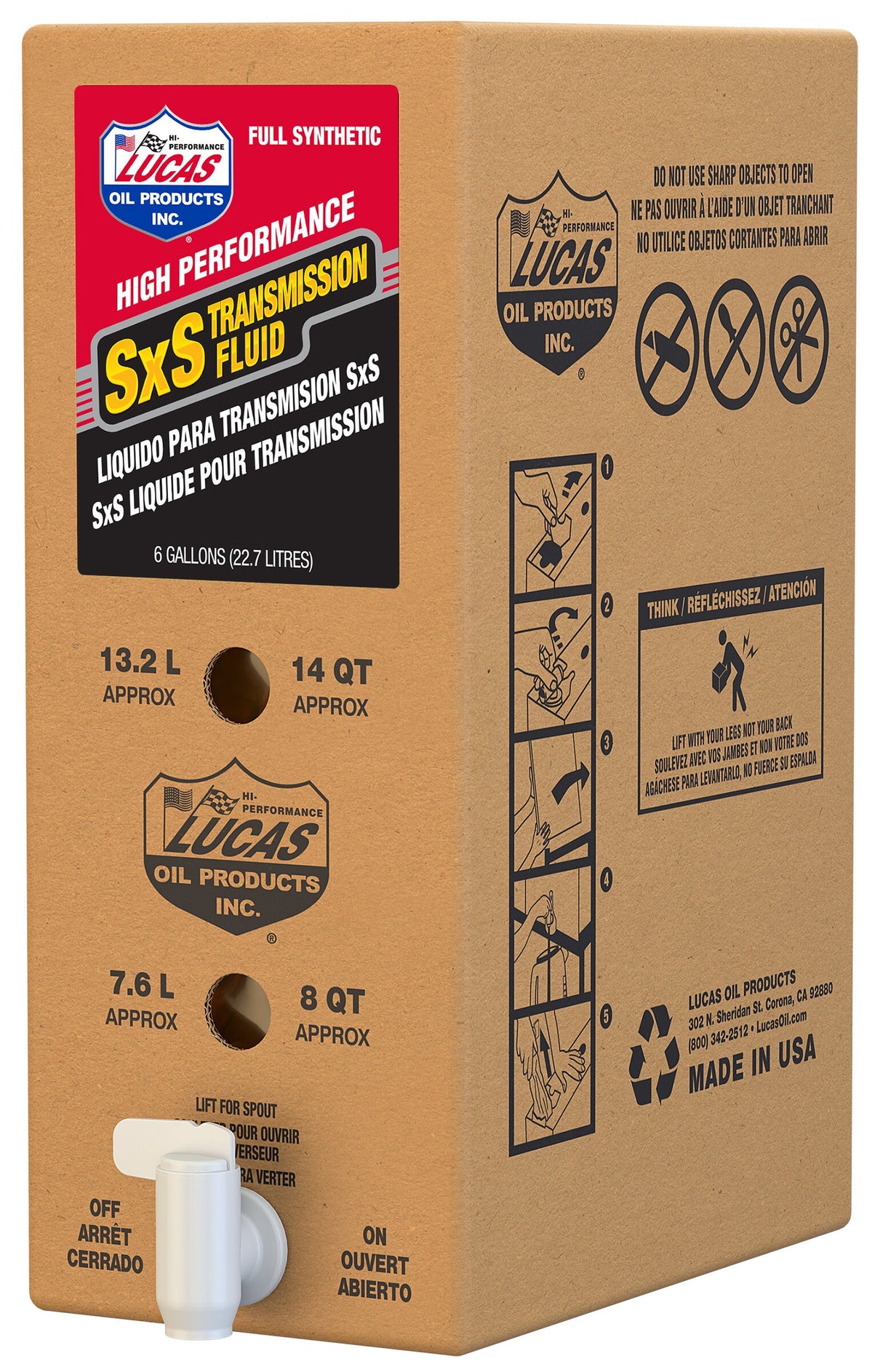 LUCASSxs Synthetic Transmission Oil 6 Gal Bib18050