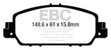 EBC 13-17 Honda Accord Coupe 2.4 EX Redstuff Front Brake Pads DP33014C