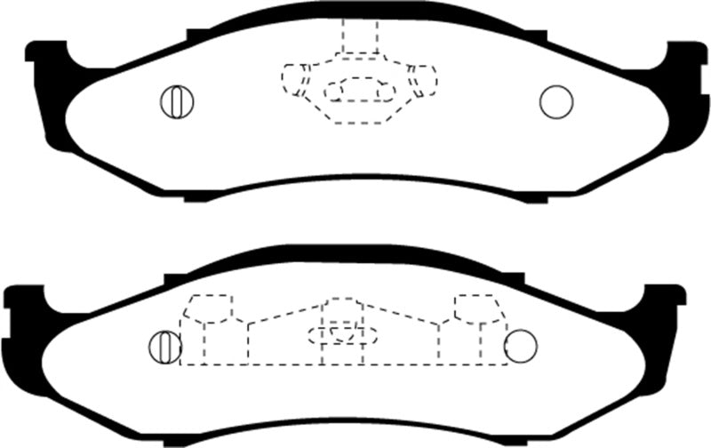 EBC 97-99 Jeep Cherokee 2.5 82mm High Rotors Yellowstuff Front Brake Pads DP41255R