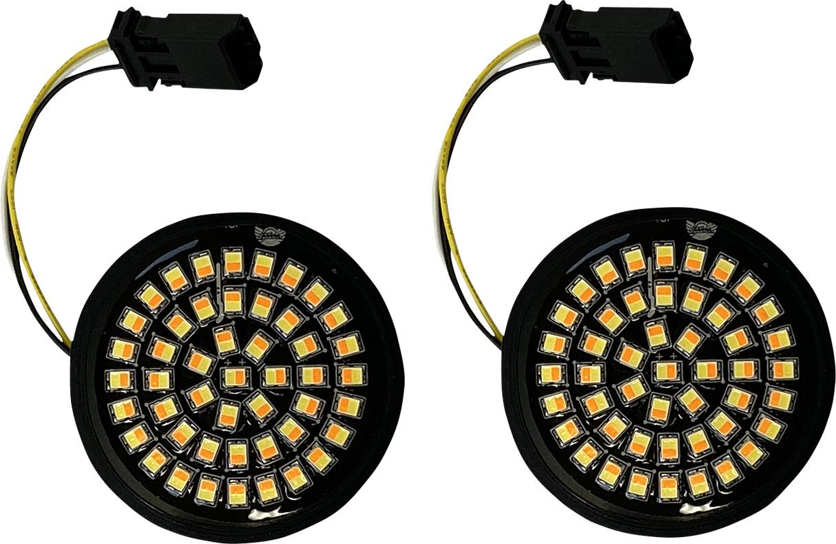 CUSTOM DYNAMICS LED Turn Signal Insert - Amber/White - CVO GEN-4-AW-JAE