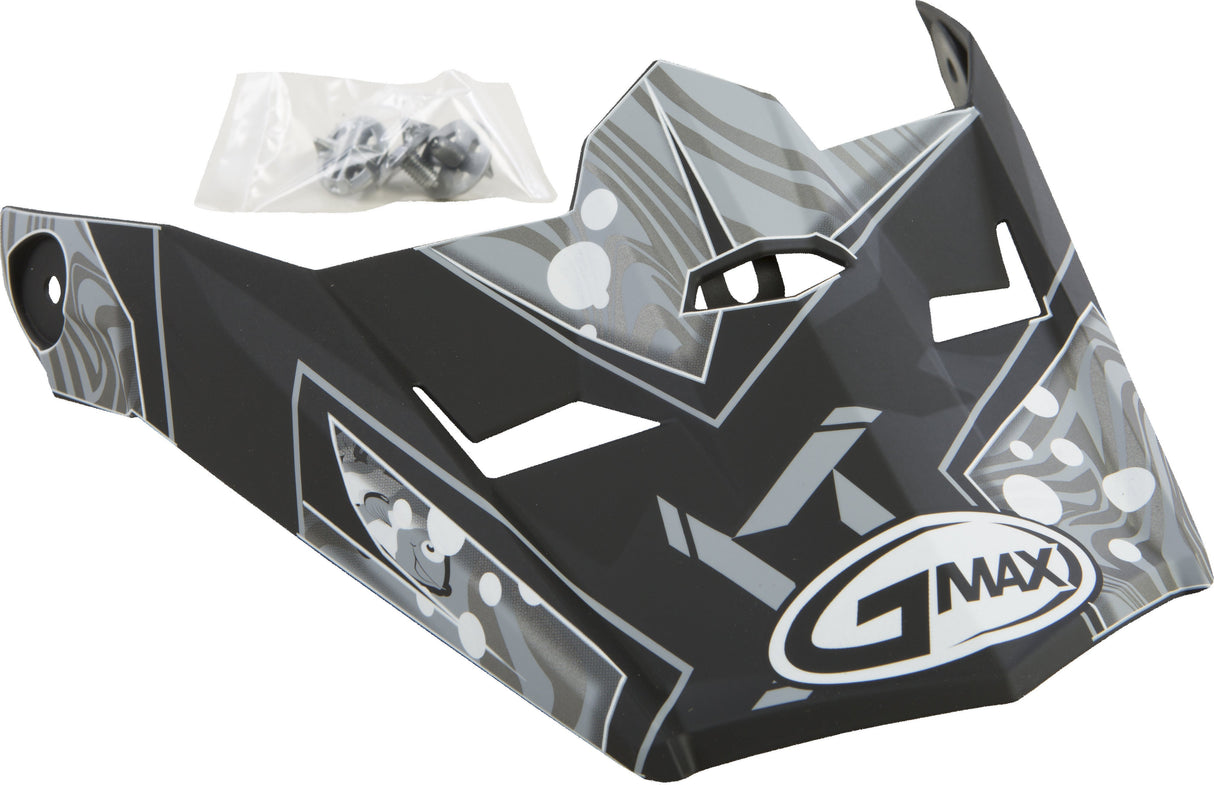 GMAX Visor W/Screws Hooper Mx-46y Matte Black/Dark Silver Ys-Yl G046863