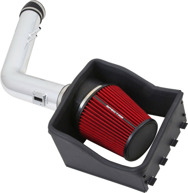 Spectre 11-14 Ford F250/350 V8-6.2L F/I Air Intake Kit - Polished w/Red Filter 9001