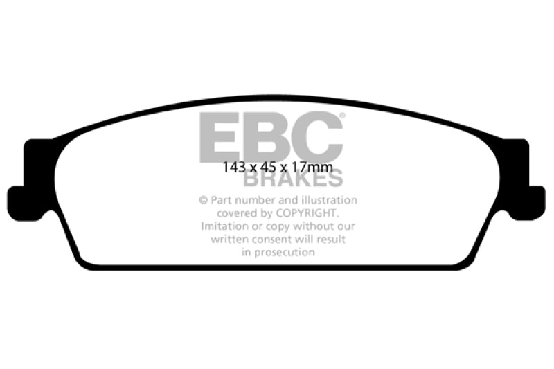 EBC 09-14 Cadillac Escalade 6.0 Hybrid Yellowstuff Rear Brake Pads DP41780R