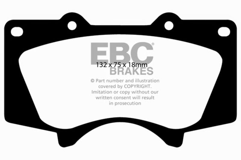 EBC 10+ Lexus GX460 4.6 Yellowstuff Front Brake Pads DP41657R