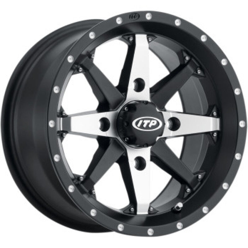 ITP Cyclone 15x7 5+2 4/156 - Machined Black 1522309727B