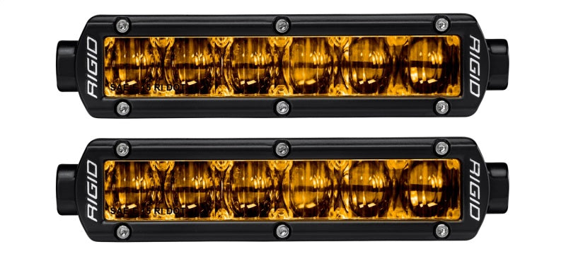 Rigid Industries 6in SR-Series Pro Dot / SAE Fog Lights (Pair) - Selective Yellow 906704