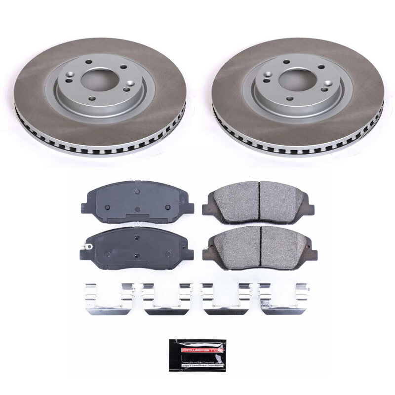 Power Stop 2019 Hyundai Santa Fe XL Front Semi-Coated Rotor Kit