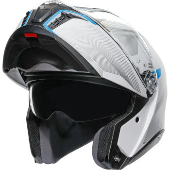 AGV Tourmodular Helmet - Frequency - Light Gray/Blue - Large 211251F2OY00614