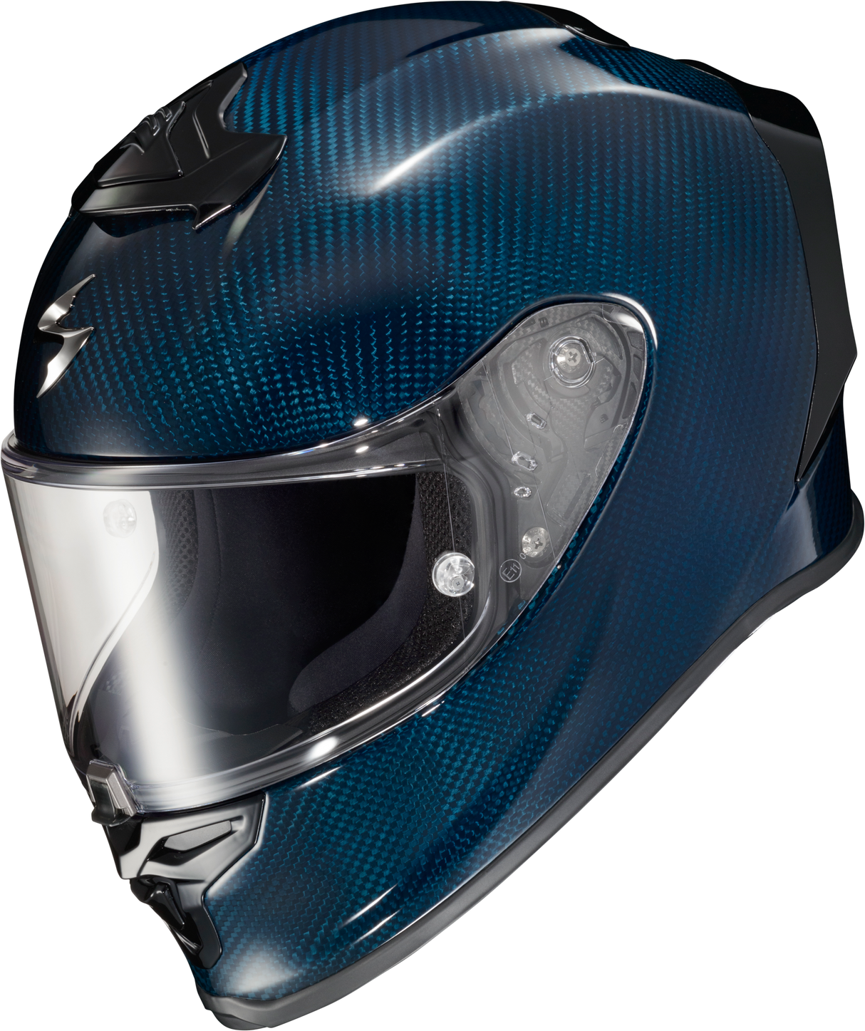 SCORPION EXO Exo-R1 Air Full Face Helmet Carbon Blue Sm R1C-0203