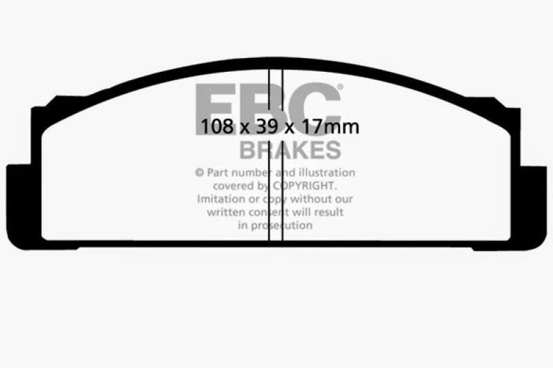 EBC 68-83 Fiat 124 1.6 Greenstuff Front Brake Pads DP2116