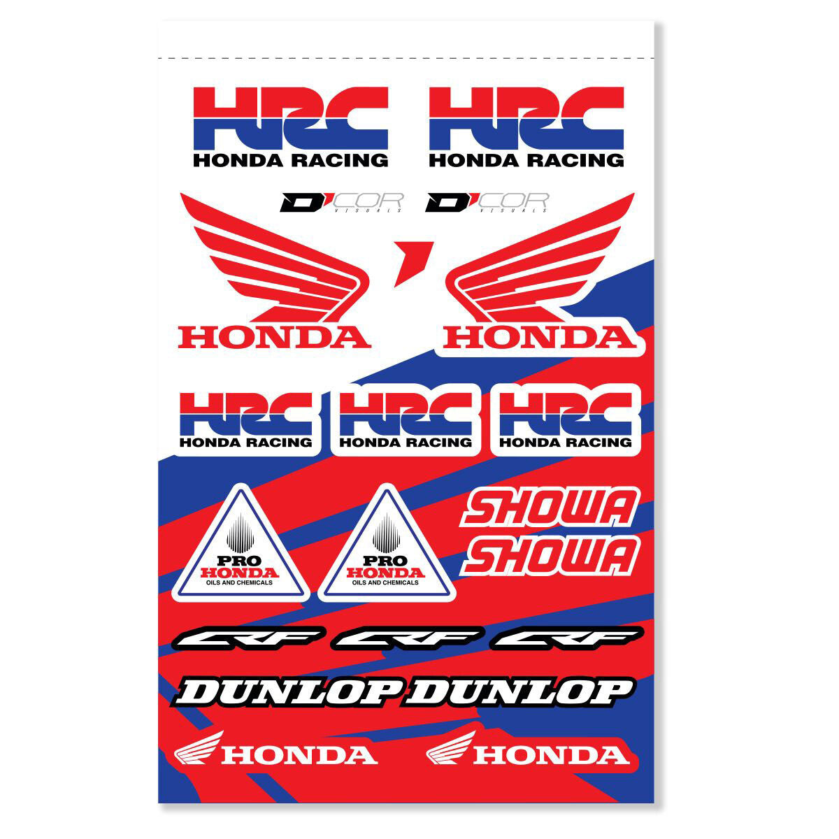 D-COR Honda Hrc Decal Sheet 12 Mil 40-10-116