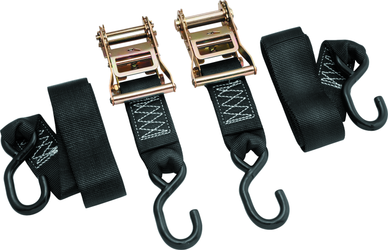 BikeMaster 2x84in Ratchet Tiedown Pair - Black 100576