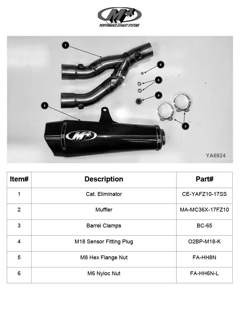 Escape M4 X-Model Fibra de Carbono Slip On 2017-2022 FZ-10 / MT-10 YA6924