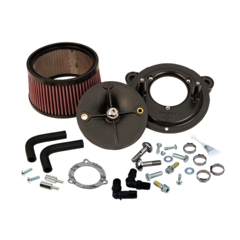 S&S Cycle 08-16 Touring Models w/ S&S 70mm Throttle Body Stealth Air Cleaner Kit w/o Cover 170-0250