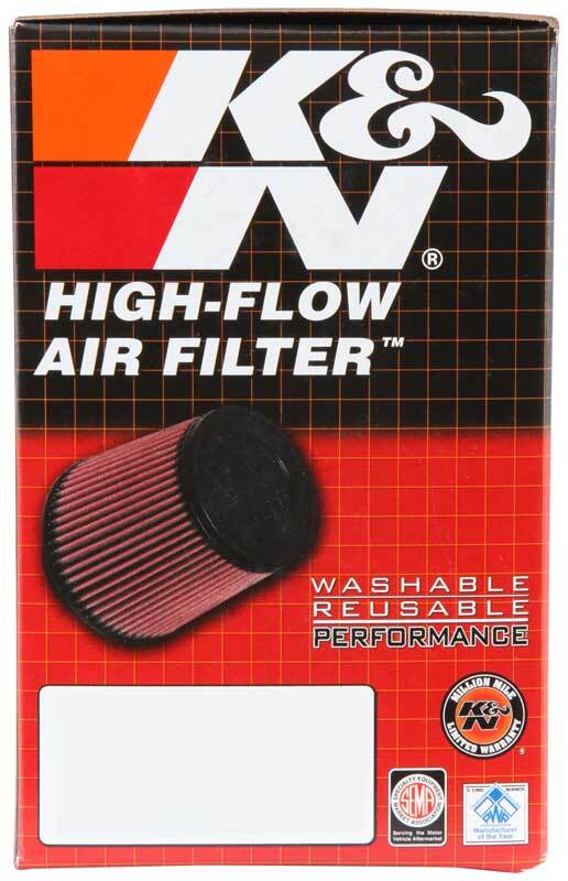 K&N Universal Clamp-On Air Filter - 2 1/4in 10 DEG FLG 3 1/2in OD 6in H RU-1090