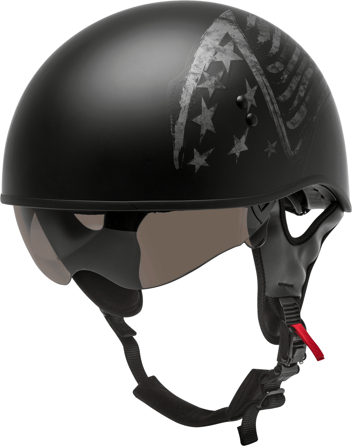 GMAX Hh-65 Half Helmet Bravery Matte Black/Grey 2x H1656508