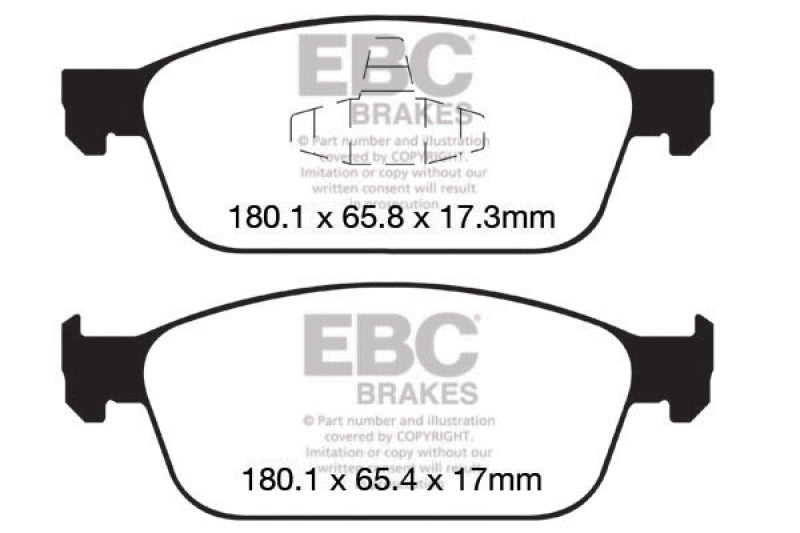 EBC 12+ Ford Focus 2.0 Turbo ST Redstuff Front Brake Pads DP32145C