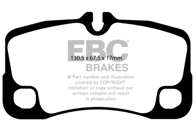 EBC 09-12 Porsche 911 (997) (Cast Iron Rotor only) 3.6 Carrera 2 Redstuff Rear Brake Pads DP31930C