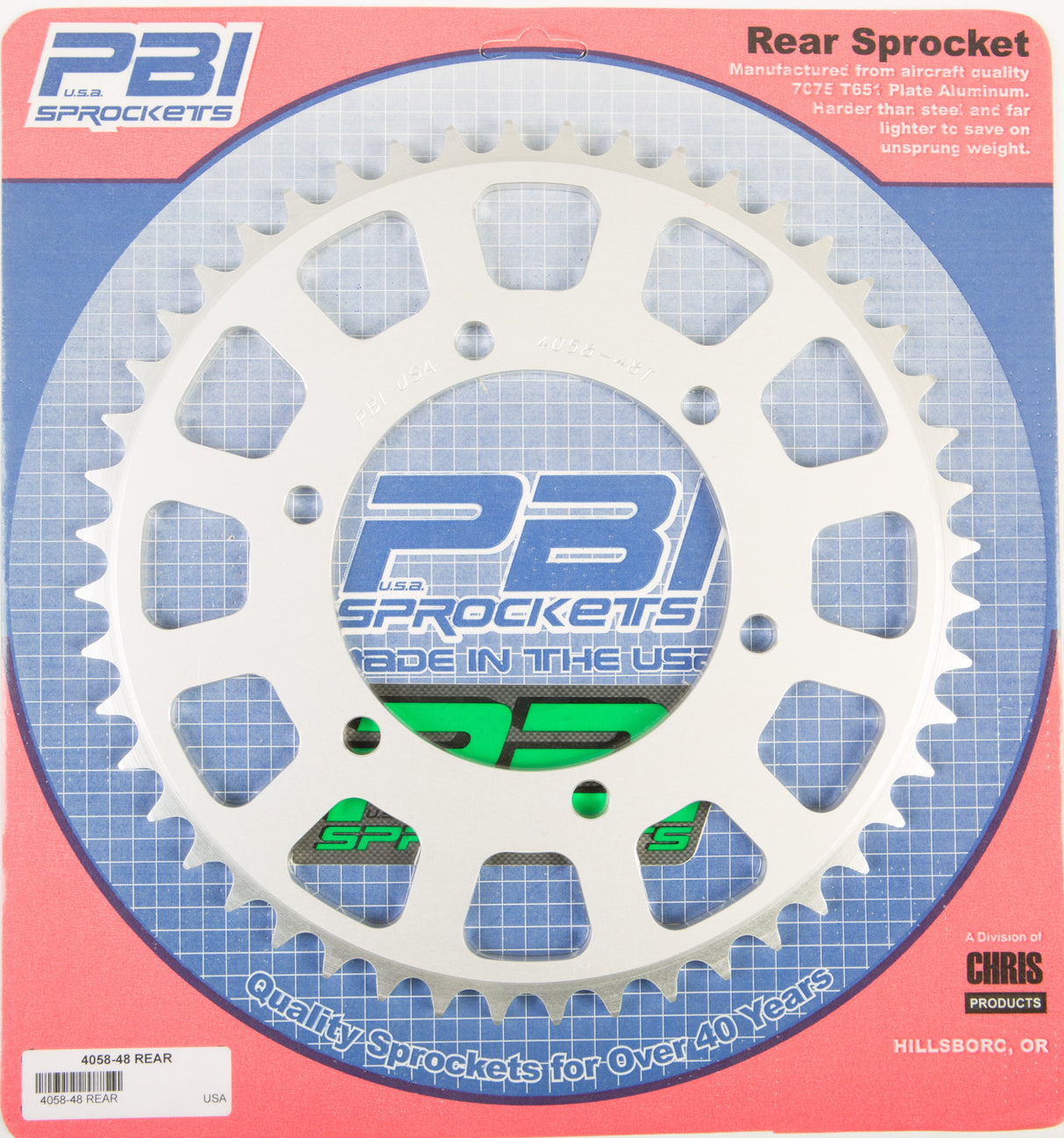 PBIRear Sprocket Aluminum 48t-520 Kaw/Suz/Yam4058-48-3