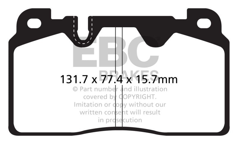 EBC 12+ Audi Q5 2.0 Turbo (Brembo) Redstuff Front Brake Pads DP32168C