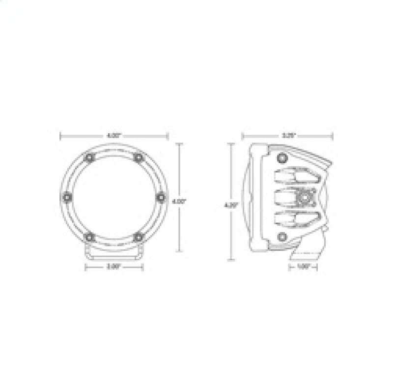 Rigid Industries 360-Series 4in Fog w/ Amber PRO Lens - White (Pair) 36123