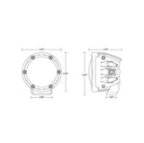 Rigid Industries 360-Series 4in Fog w/ Amber PRO Lens - White (Pair) 36123