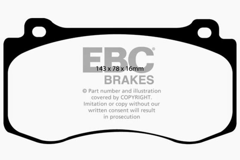 EBC 05-10 Chrysler 300C 6.1 SRT8 Redstuff Front Brake Pads DP31764C