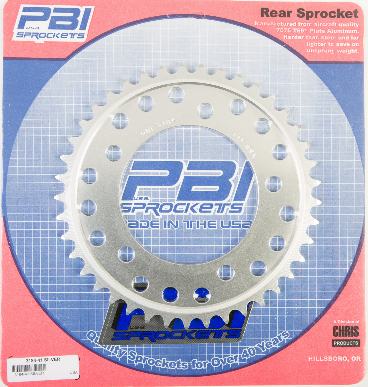 PBIRear Sprocket Aluminum 41t-520 Hon3184-41