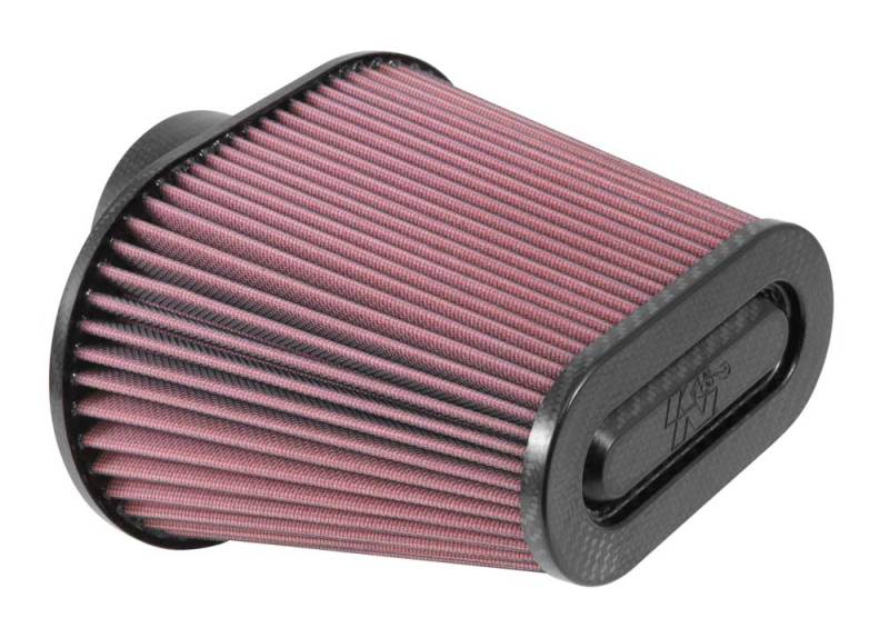 K&N Universal Air Filter 3 11/16in Flange x 8 3/4 x 5 1/2in Base x 6 3/8 x 3 3/16in Top x 7in Height RP-5285